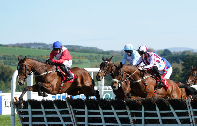 Grangeclare West in winning action at Punchestown