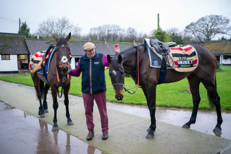 Nicky Henderson with his stable stars