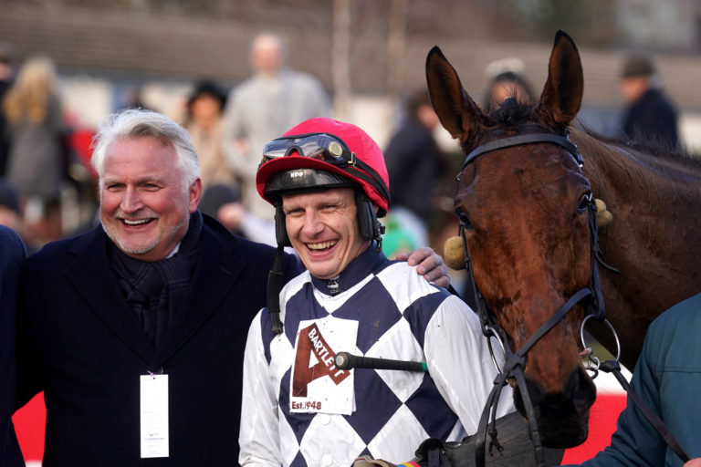 Winning owner Ronnie Bartlett with Ballyburn and jockey Paul Townend