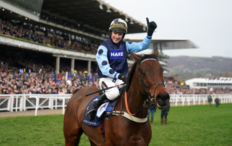 Tom Cannon with Edwardstone having won the Arkle in 2022