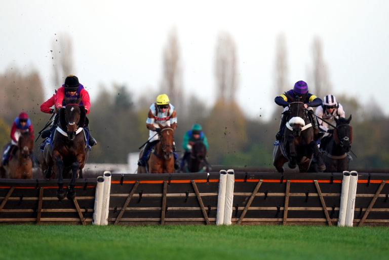 Steal A March (left) pictured in action at Newbury