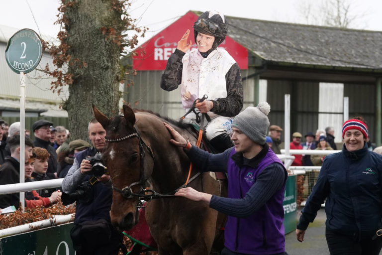 Ain't That A Shame and jockey Rachael Blackmore after winning at Gowran Park