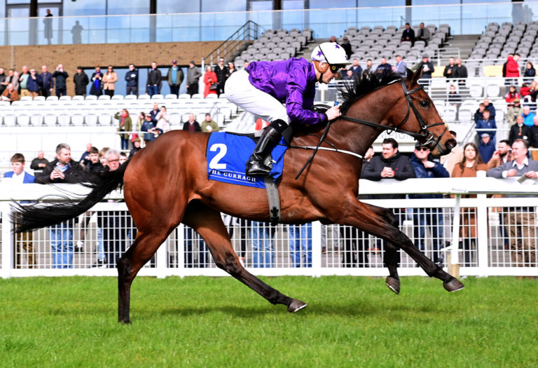 Bucanero Fuerte winning in debut at the Curragh