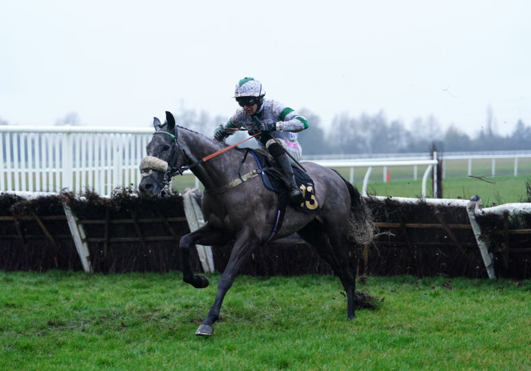 Hermes Le Gris lands a blow for Robbie Llewellyn at Huntingdon