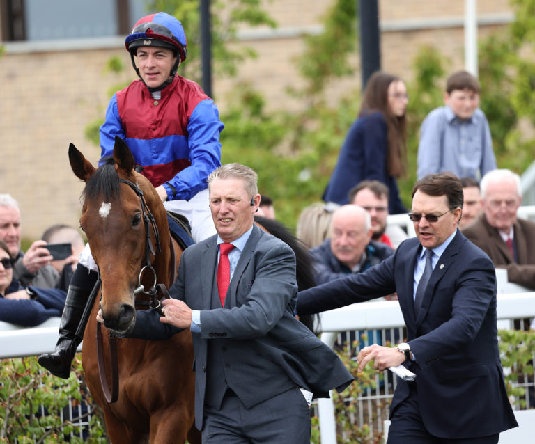 Aidan O'Brien (right) with Luxembourg