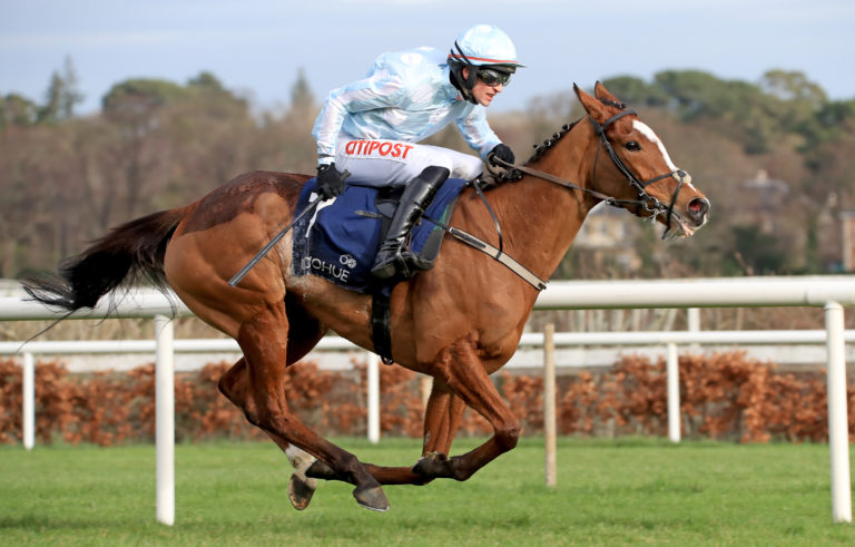 Gala Marceau on her way to winning the Spring Juvenile Hurdle