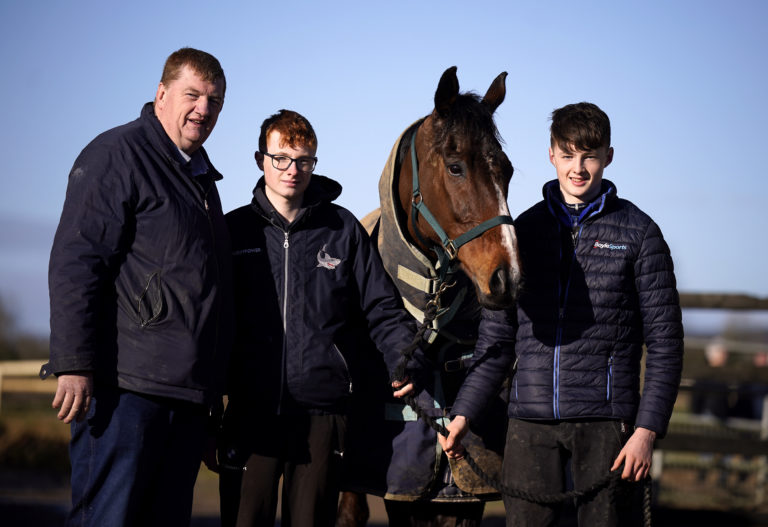 Trainer Shark Hanlon with Hewick