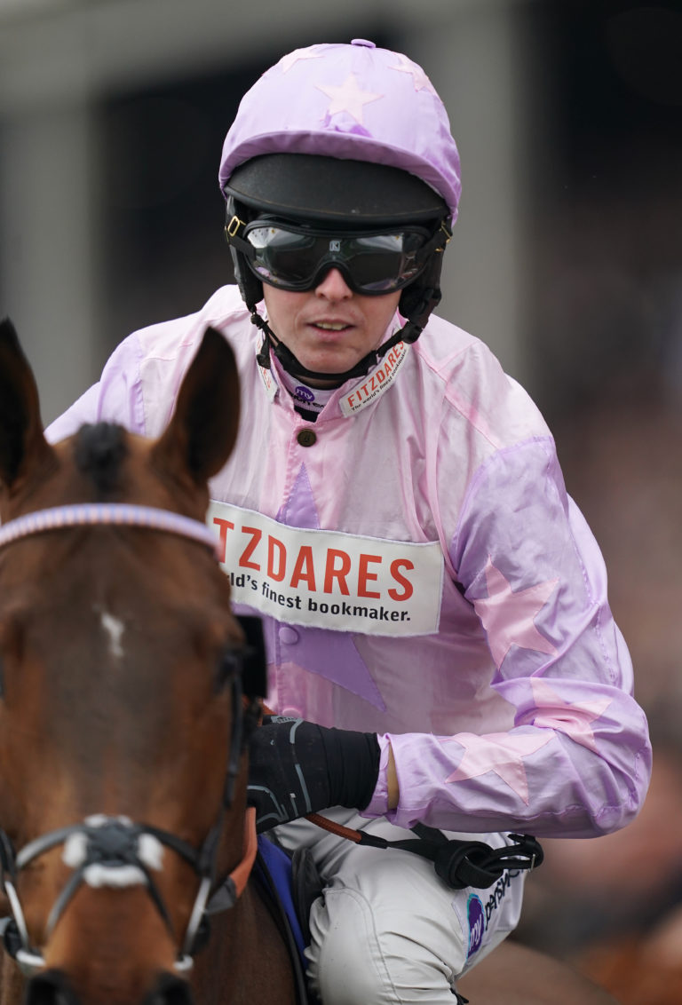 Tellherthename heading to post at the Cheltenham Festival