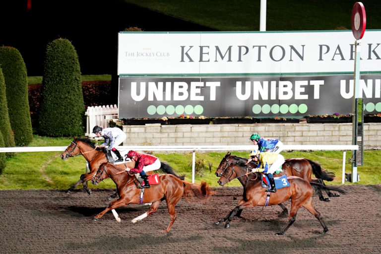 McLean House (red silks) at Kempton