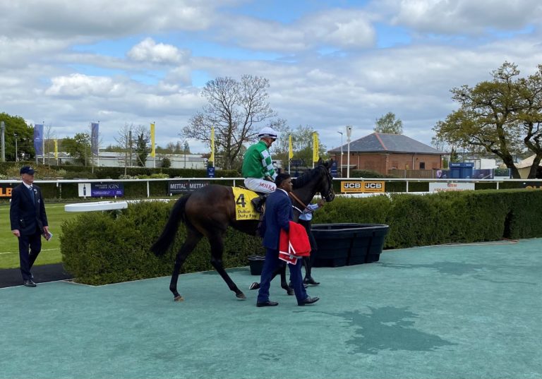 Relief Rally after running in the Fred Darling