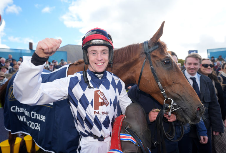 J J Slevin and Banbridge after winning at Punchestown 