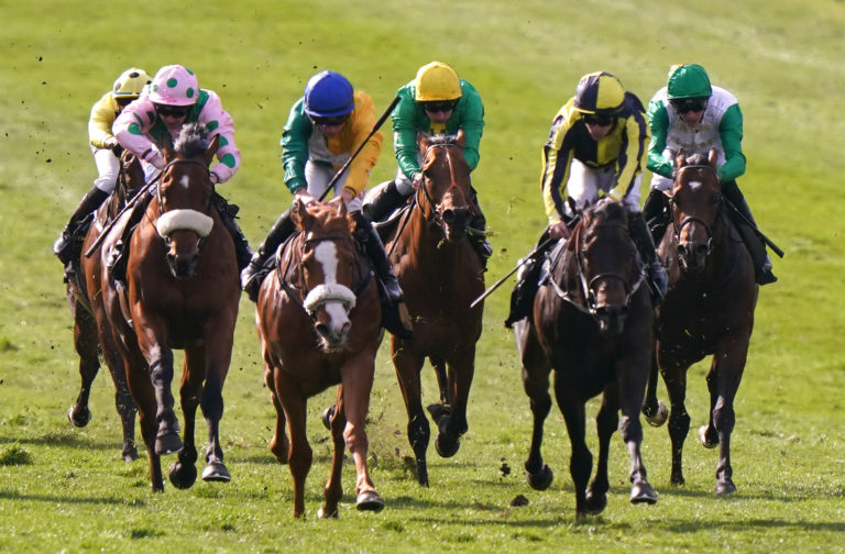 James's Delight (second right) winning well at Newmarket