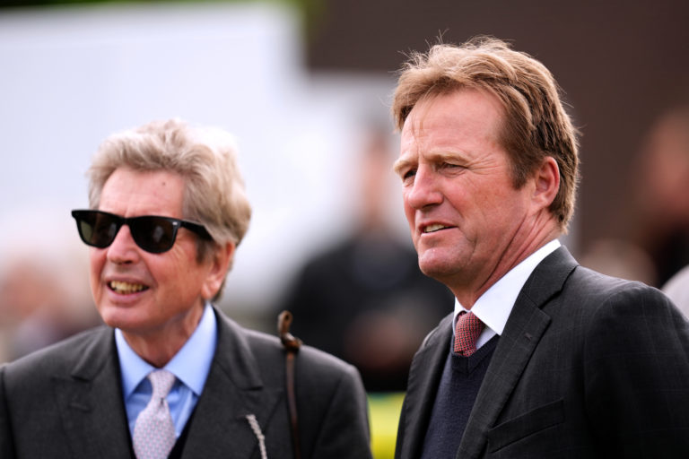 John Warren (left) with trainer Ralph Beckett 