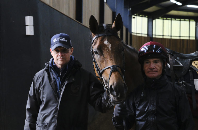 Aidan O'Brien at Ballydoyle with City Of Troy