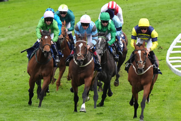 Breege (left) on her way to victory