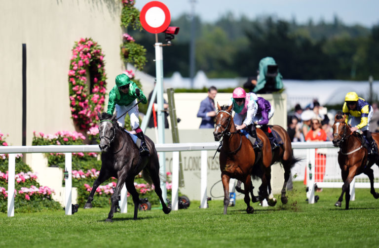 Running Lion winning at Royal Ascot