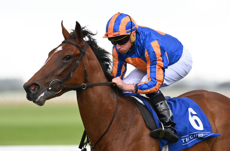Heavens Gate in action at the Curragh 