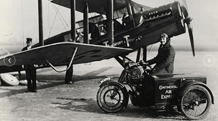 The world's first commercial international flight.