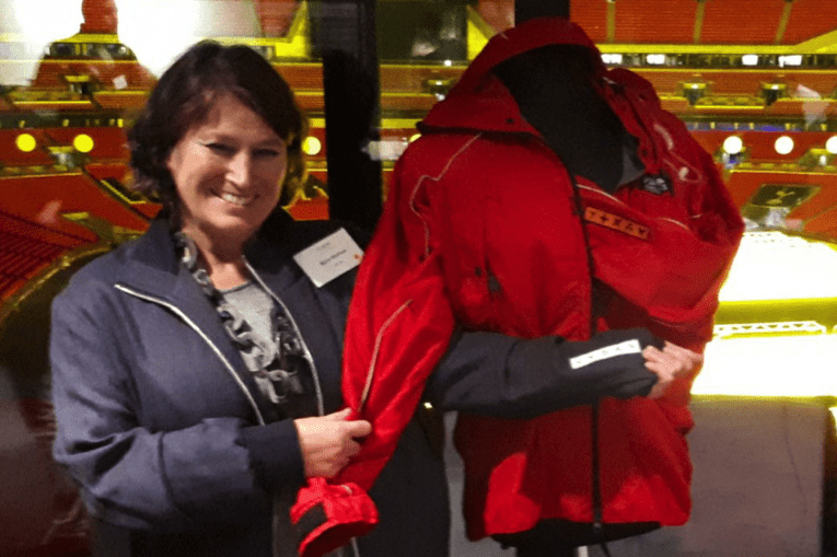 Myra Waiman reveals the Search and Rescue jacket.