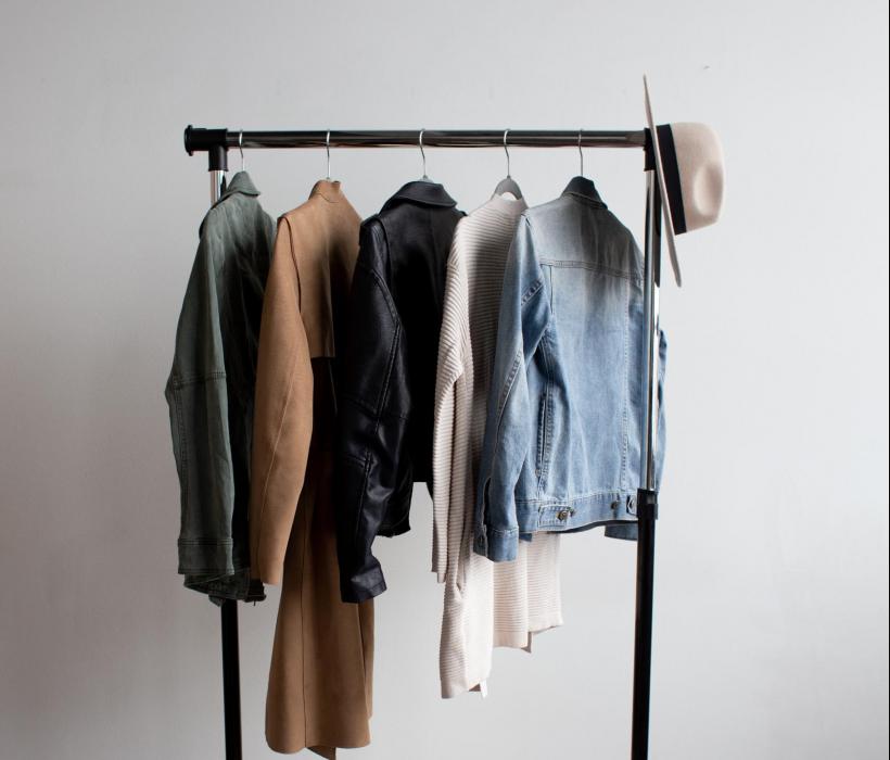 Staple pieces hanging up.