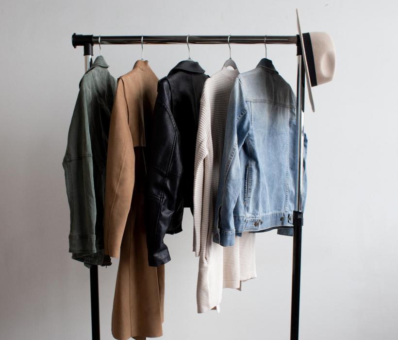 Staple pieces hanging up.