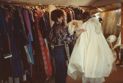 Sassi helping one of her first brides
