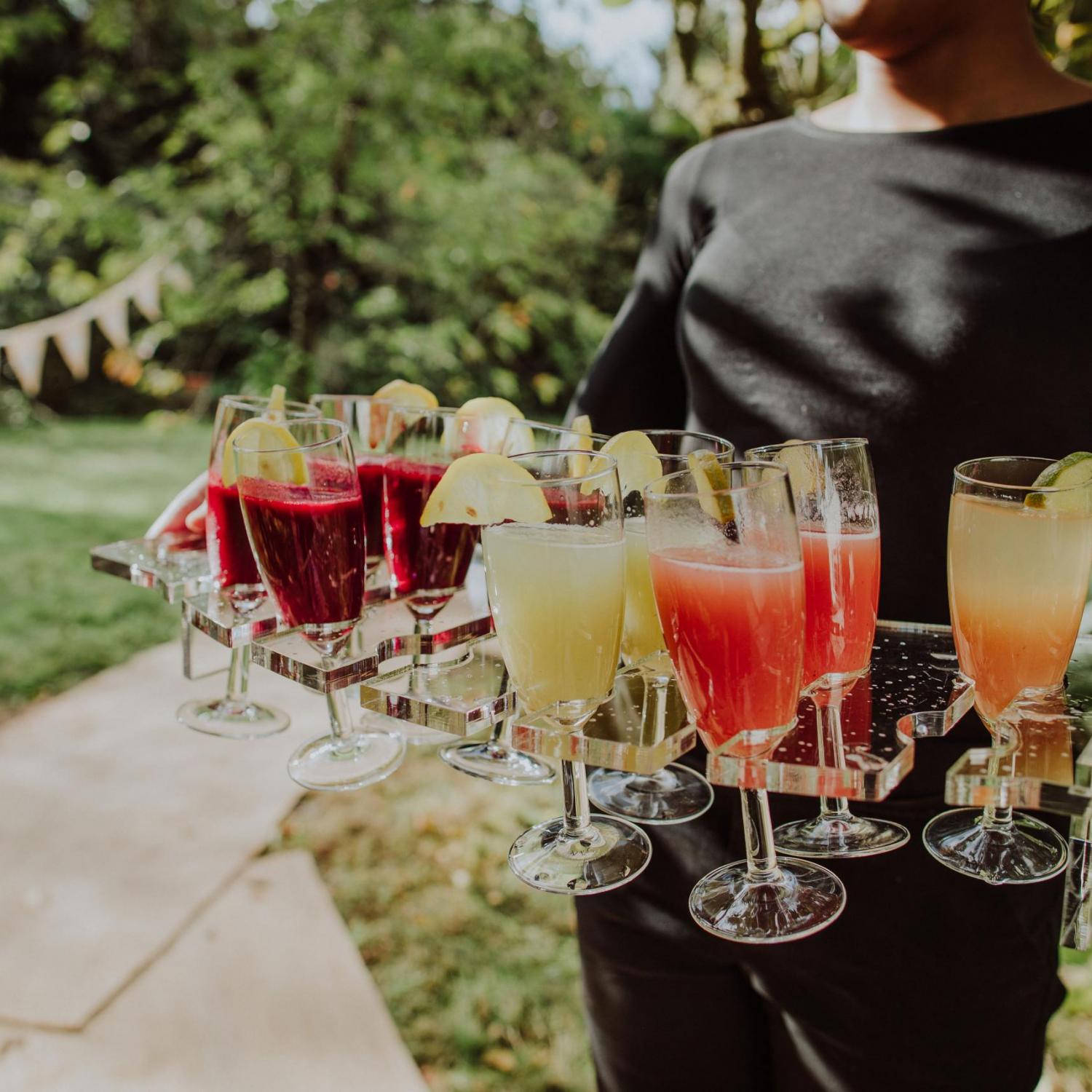 Wedding arrival cocktails