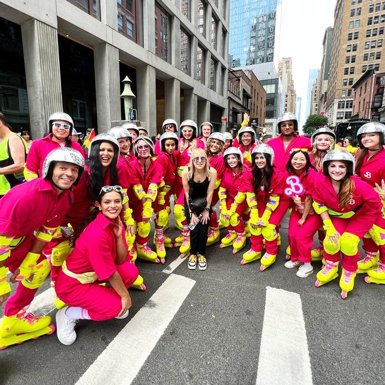 Rollerblading Troupe Parade with Pride to Promote New Barbie Movie