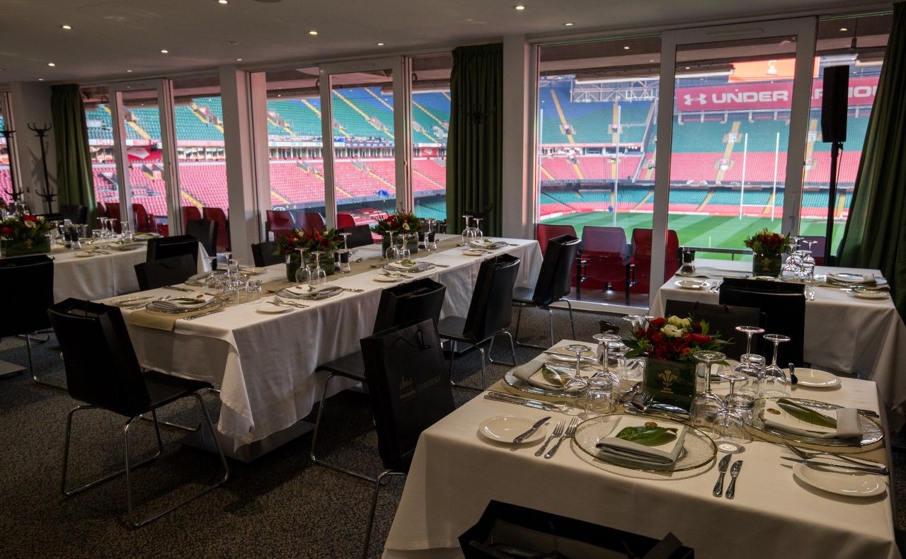 Captain's Club at the Principality Stadium dining layout 
