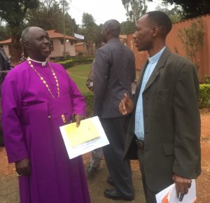 Bishop Sadock Makaya, and Diocesan Secretary, Revd Emmanuel Bwatta, Diocese of Western Tanganyika.