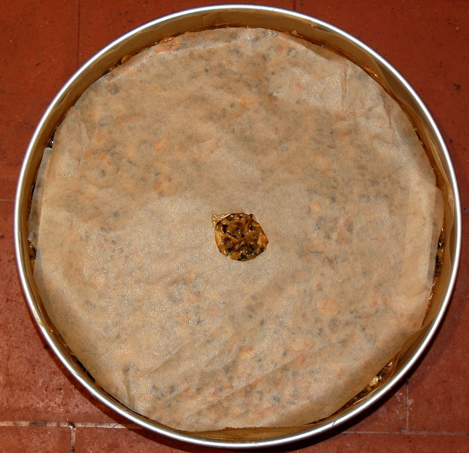 Christmas cake - ready for its long bake