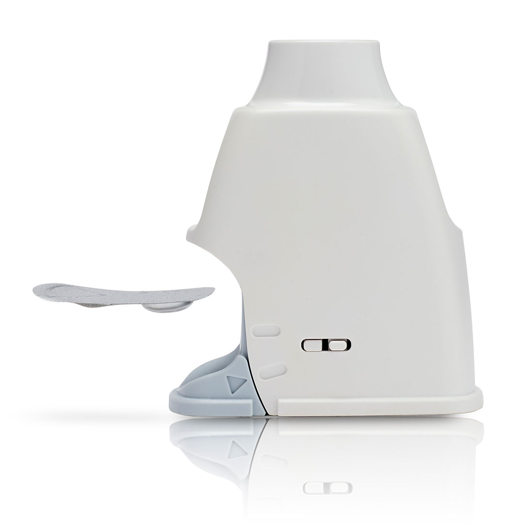 Heading-2-floating-blister dry powder inhaler device drug blisters