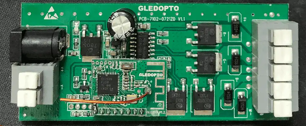 Close up Photograph of Zigbee Controller circuit board.