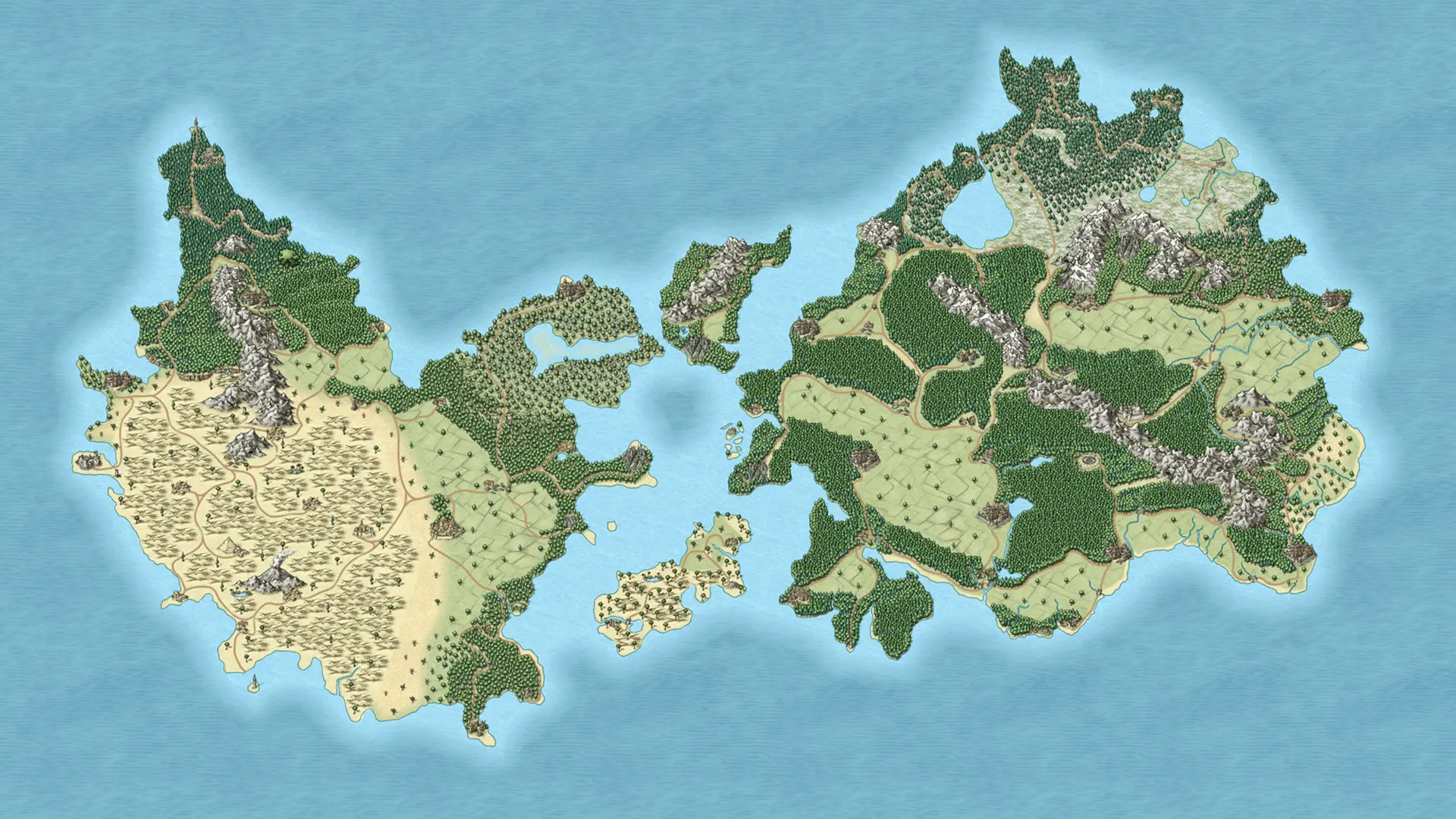 Fantasy world map