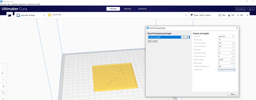 Easy Multicoloured Prints: Mid-print Pausing in Cura