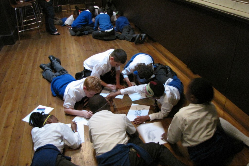 St Edmunds school in a workshop
