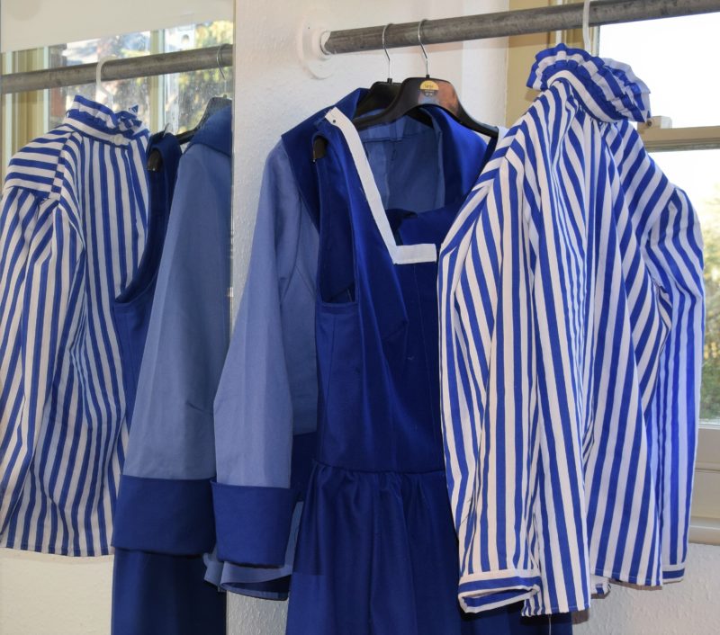 Blue Dress Blue and White Shirt