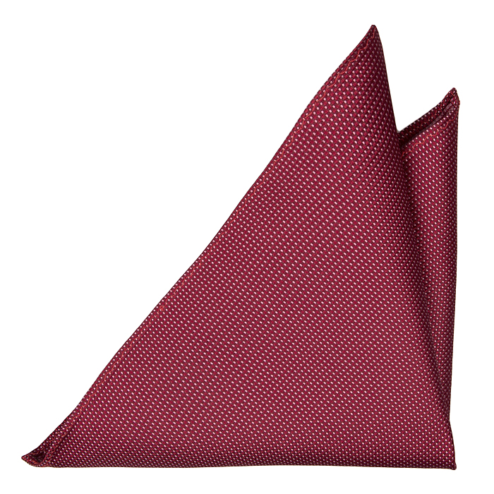 Bröstnäsduk i Siden - Bas i mörkrött och små prickar i rosa - Notch OLIVER Bröstnäsduk i Siden - Bas i mörkrött och små prickar i rosa - Notch OLIVER