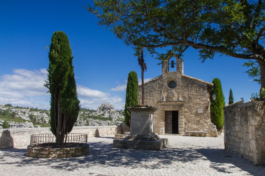 Small church in Les Baux De Provence, Provence, France