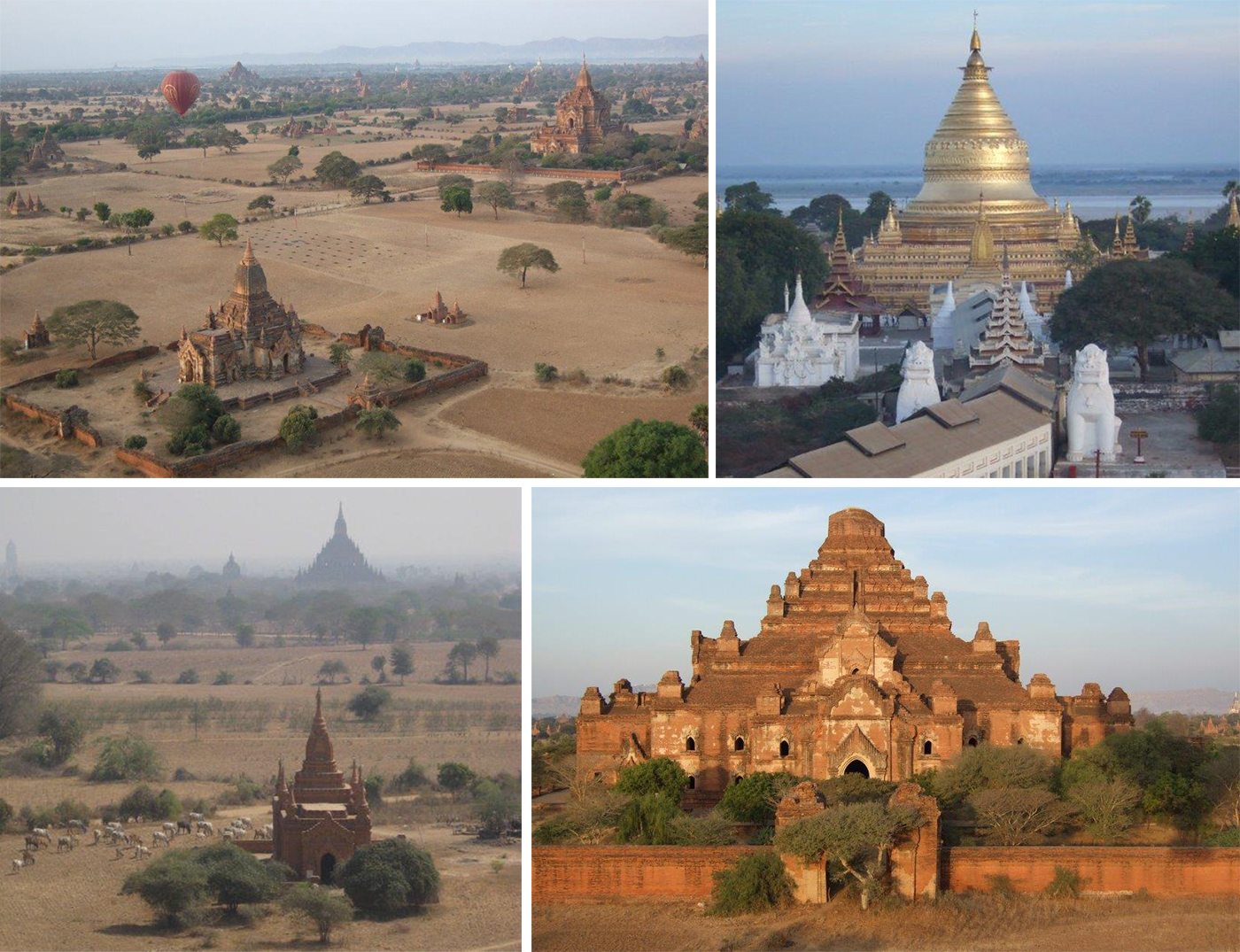 Bagan temple collage