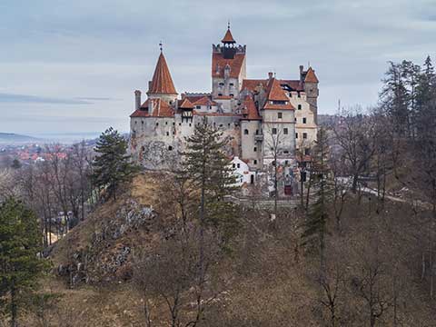 Medieval Bran castle. Brasov Transylvania, Romania