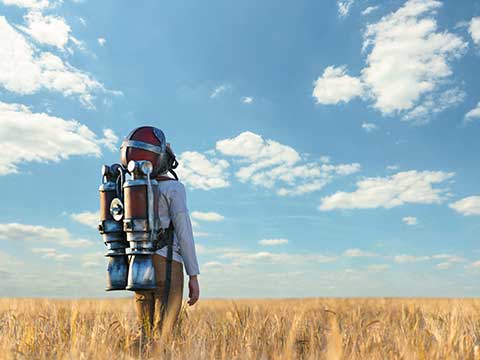 International Man with Jetpack