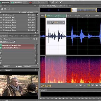 Adobe Audition has a built in spectrum analyser and noise reduction software, which can be useful for tidying up VO projects