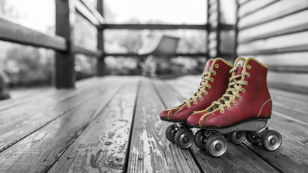 speed red roller skates