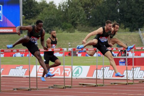 Ronald Levy and Andrew Pozzi at the 2018 Birmingham Diamond League. Photo: MV4R Photography.