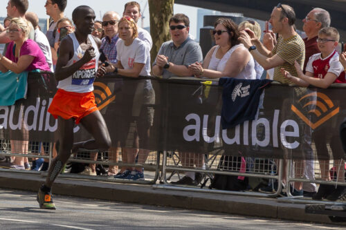 Eliud Kipchoge at the London Marathon 2018. Photo: Marco Verch via Flickr.