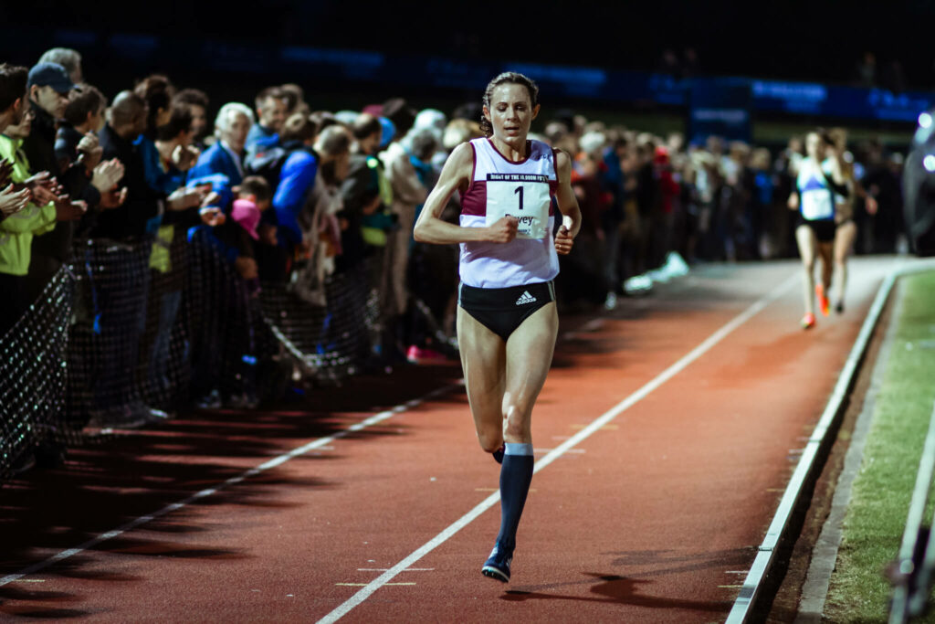 Jo Pavey at the 2017 Night of the 10,000m PBs. Photo: Andy Waterman FOR USE ONLY TO PROMOTE HIGHGATE