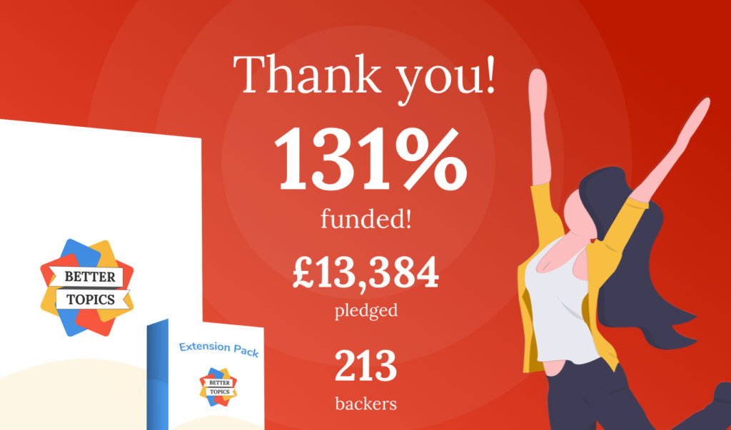 Better Topics Kickstarter Campaign Ended Successfully