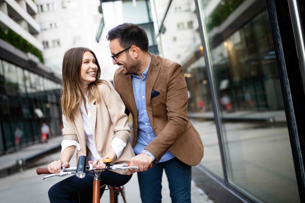 joyful couple enjoying time together