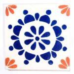 rocio blue and terracotta hand made tiles.